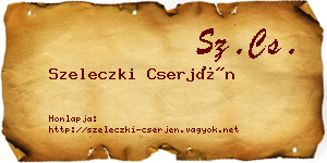 Szeleczki Cserjén névjegykártya